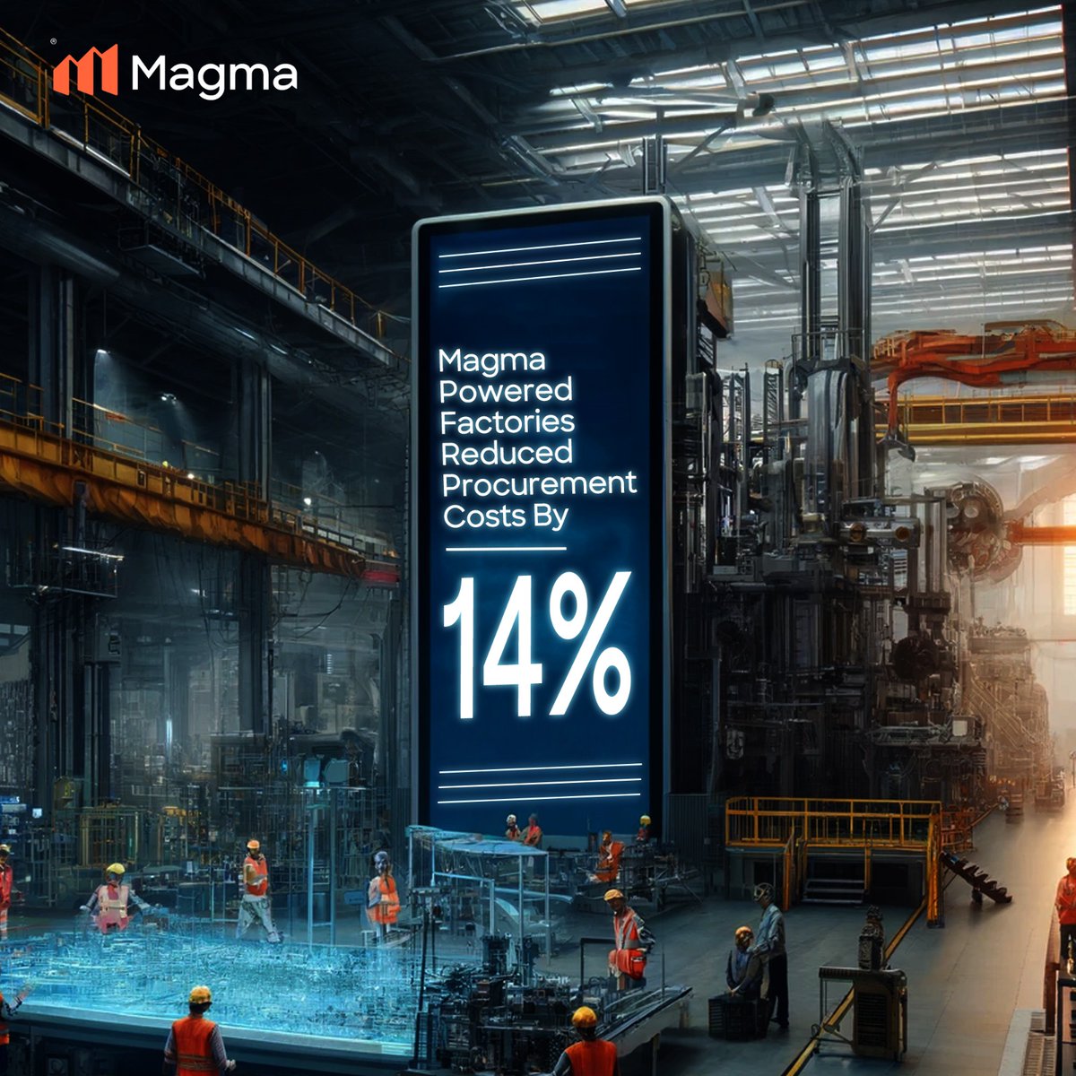 At Magma, we're not just reducing costs; we're redefining procurement efficiency! Magma Powered Factories have slashed procurement costs by 14%, setting a new benchmark. Ready to optimize your operations?
#TechInnovations #MagmaInsights #TechnologyLeaders #TechForTomorrow