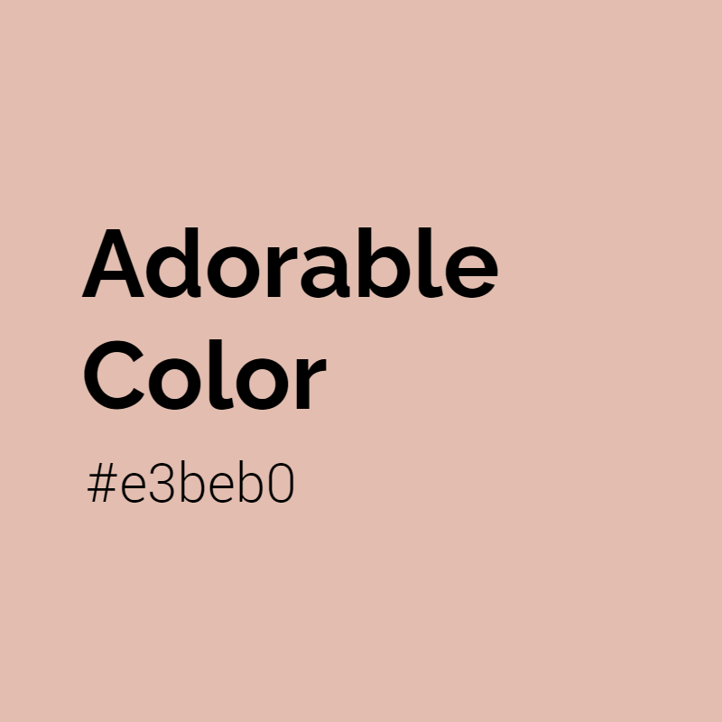 Adorable color #e3beb0 A Cool Color with Red hue! 
 Tag your work with #crispedge 
 crispedge.com/color/e3beb0/ 
 #CoolColor #CoolRedColor #Red #Redcolor #Adorable #Adorable #color #colorful #colorlove #colorname #colorinspiration