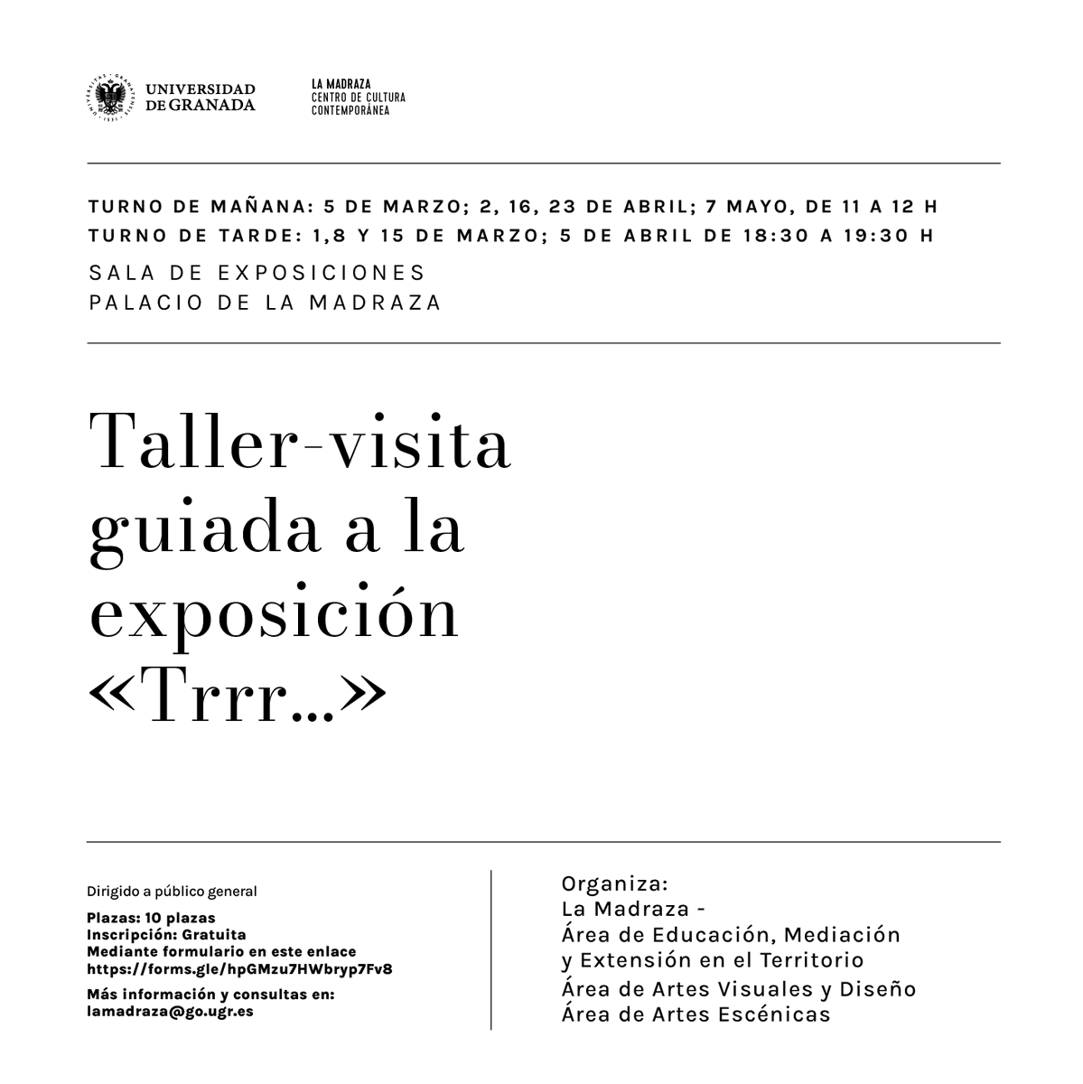 lamadrazacccugr's tweet photo. #ExposicionesCCCUGR | Vibrar a ciegas con la exposición «Trrr…»
Experiencia para todos los públicos donde la accesibilidad será la estrella, permitiendo disfrutar del arte sin barreras.
Consulta fechas e inscríbete en:
https://t.co/h9yoL4aEZE
#CulturaUGR | @CanalUGR https://t.co/tccLIzHRXJ