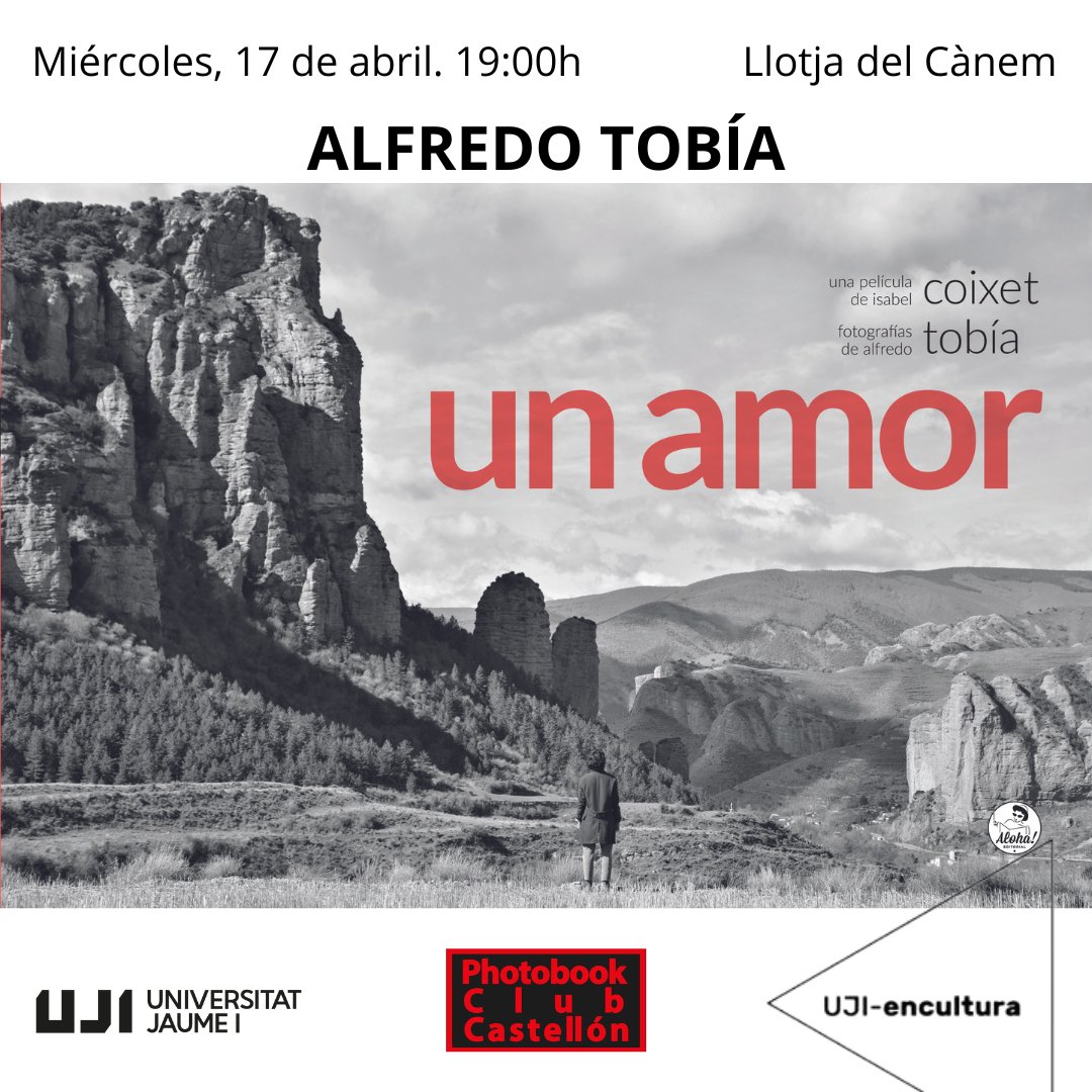 Aloha (@alohaeditorial) on Twitter photo Mañana, 17 de abril, #AlfredoTobía estará en @photobookclubc1 de la mano de <a href="/UJIuniversitat/">Universitat Jaume I</a> y <a href="/ujiencultura/">ujiencultura</a>
Una gran oportunidad para conocer la obra de Tobía y el libro «Retrato de "Un amor"», en el que se recoge su mirada durante el rodaje de «Un amor», de <a href="/CoixetIsabel/">Isabel.coixet</a> Mañana, 17 de abril, #AlfredoTobía estará en @photobookclubc1 de la mano de <a href="/UJIuniversitat/">Universitat Jaume I</a> y <a href="/ujiencultura/">ujiencultura</a>
Una gran oportunidad para conocer la obra de Tobía y el libro «Retrato de "Un amor"», en el que se recoge su mirada durante el rodaje de «Un amor», de <a href="/CoixetIsabel/">Isabel.coixet</a>