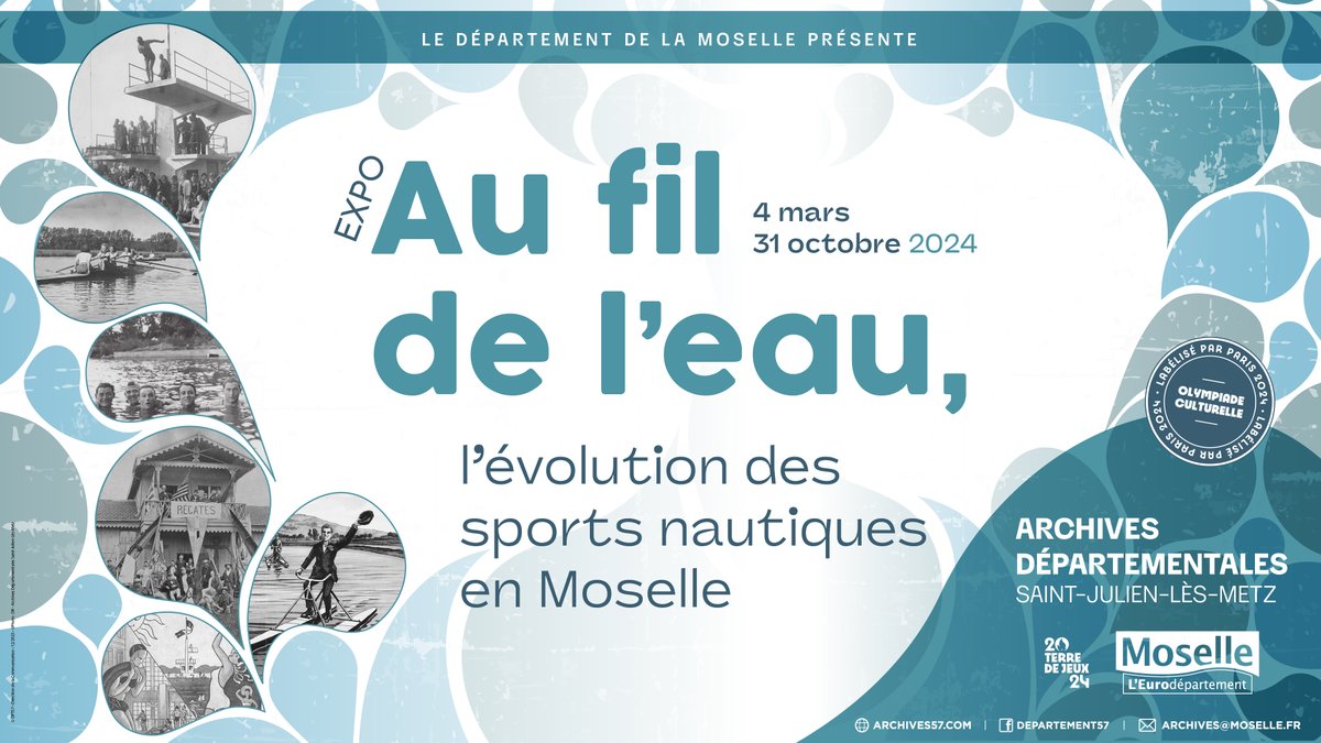 📜#MardiArchives : La mer est calme on peut y aller ! 💧L'univers des sports nautiques en #Moselle : la voile ℹ️ Exposition 'Au fil de l'eau' aux Archives départementales ➡️jusqu'au 31 octobre 2024. moselle.fr/aufildeleau 📷© DR