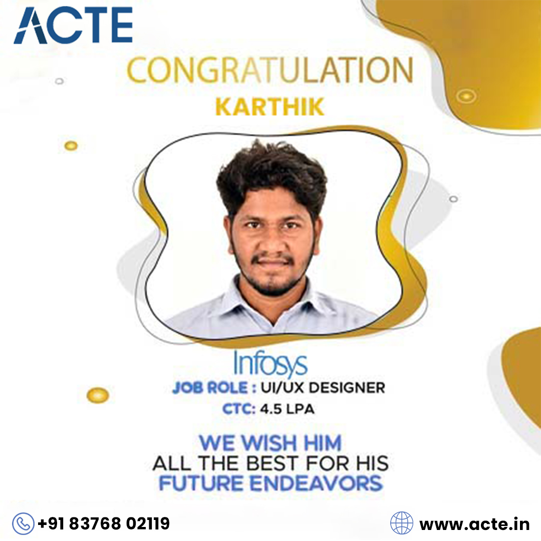 Congratulations Karthik!!! Way to go! Your hard work has paid off. Enroll now to follow your career.

#acte #CareerGoals #CareerDevelopment #CareerAdvice #CareerSuccess #CareerTips #JobSearch #JobOpportunity #ProfessionalDevelopment #CareerGrowth #DreamJob #CareerCoaching