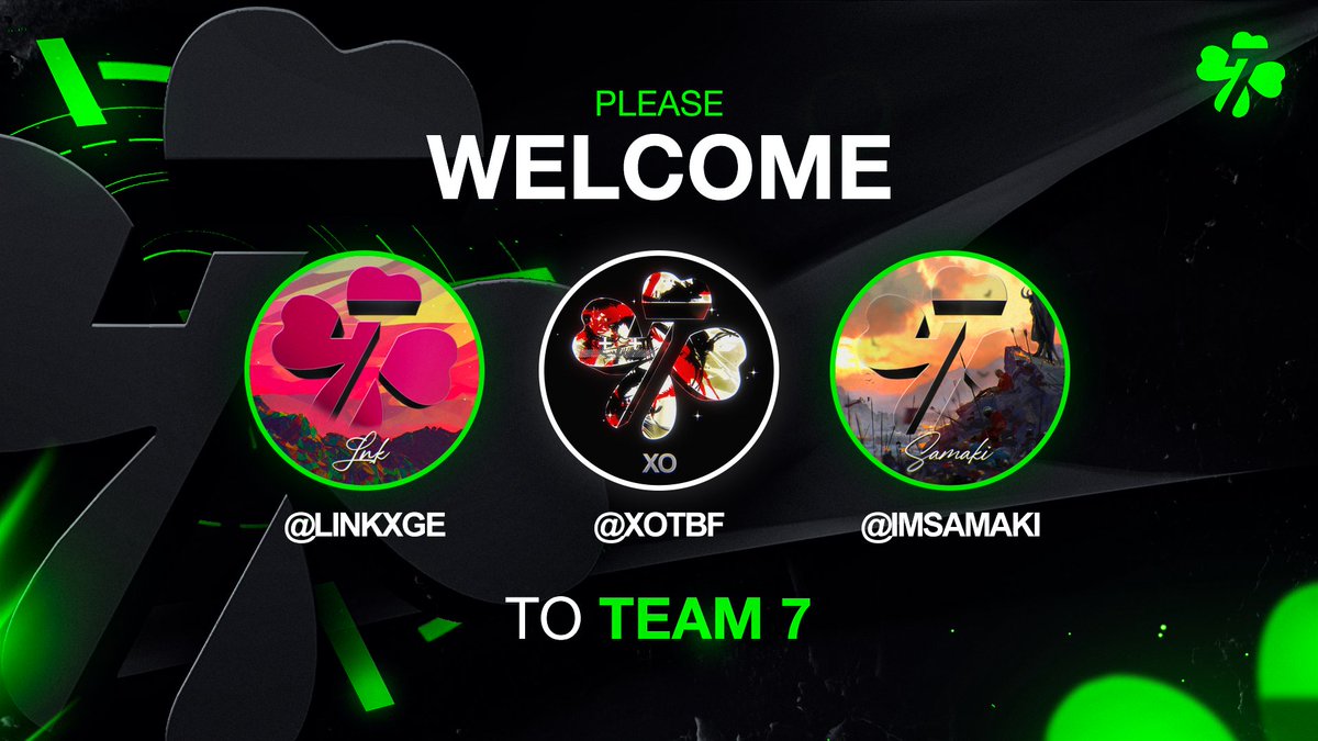 Welcome our NEWEST recruits 🥳🍀 👤 - @Linkxge 👤 - @xotbf 👤 - @imSamaki