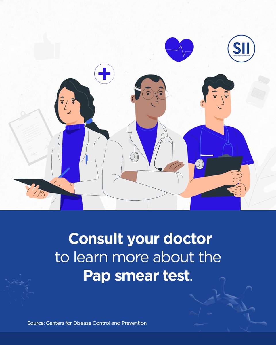 SerumInstIndia's tweet photo. (1/2)
According to the @NLM_NIH, the Pap smear test is named after an American physician, Dr. George Papanicolaou, who developed it. The test detects cervical cancer, potential precancerous cells, and HPV (Human Papillomavirus).
#SerumInstituteOfIndia #PapSmearTest https://t.co/7McbPH3QYA