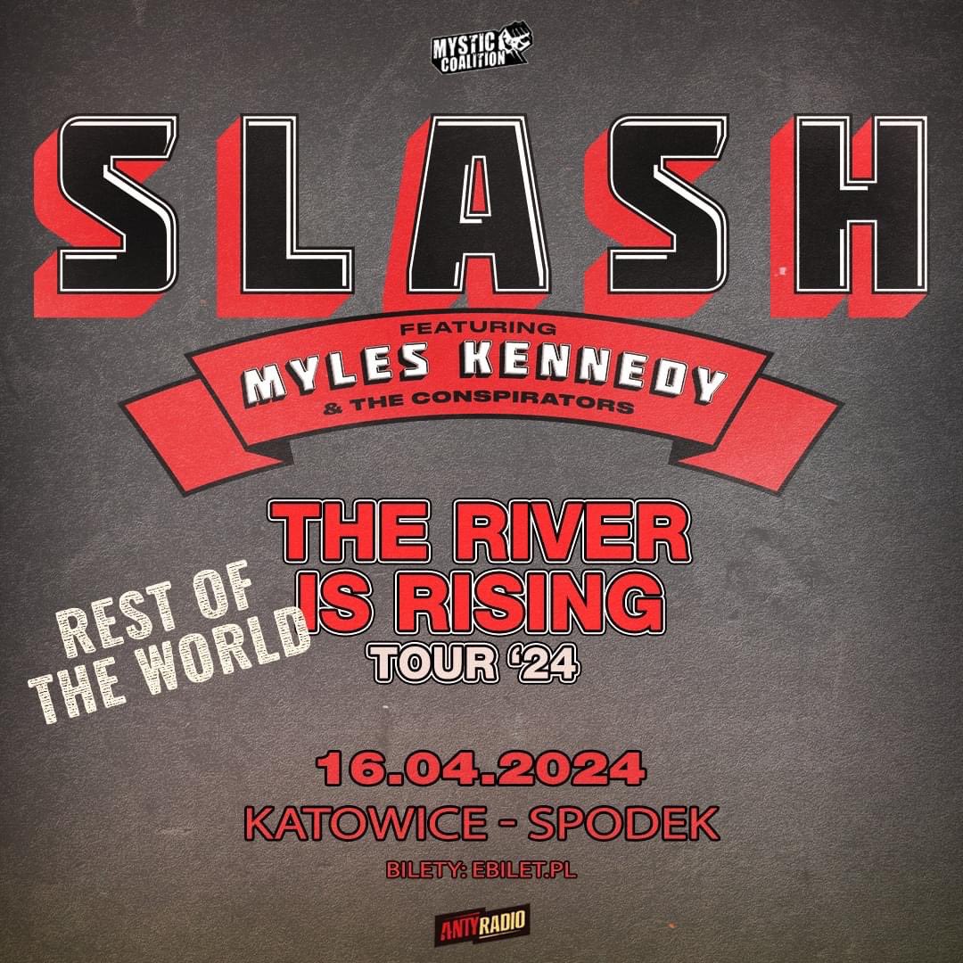 Today #SMKC in Katowice, PL😎😁✌️🤘🎸🎩
<a href="/Slash/">Slash</a> <a href="/MylesKennedy/">Myles Kennedy</a> <a href="/todddammitkerns/">Todd Dammit Kerns</a> <a href="/brentfitz/">Brent Fitz</a> <a href="/franksidoris/">Frank Sidoris</a> have an awesome concert!
#slash #smkc #poland
