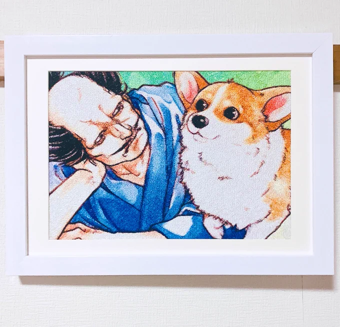 可愛いイラスト付きお手紙と共に素敵な殿と犬アートをいただきました😳
以前にも刺繍アートをいただきましたが今回は更に細かい…!すごい…!担当さんも驚いていました。
うちの犬におやつまでありがとうございます✨ 