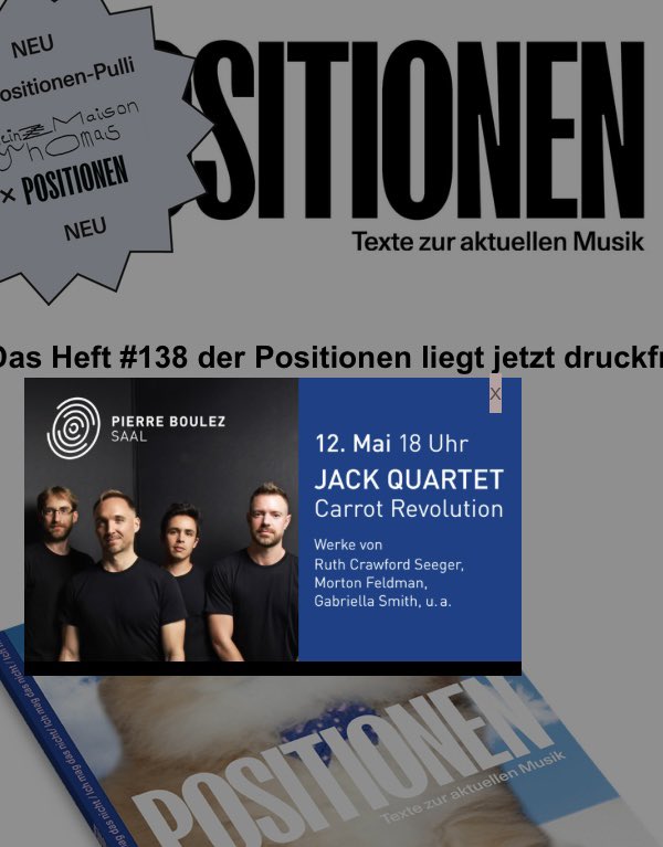 Positionen recommends! Advertisement on positionen.berlin