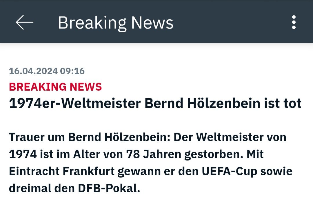 Wie traurig, RIP #BerndHölzenbein 😭🙏🏼🕯