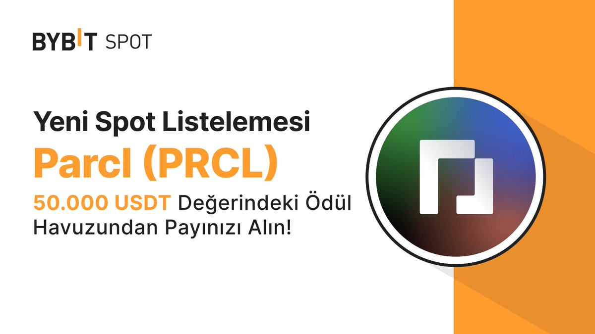 📣 #Bybit, $PRCL'yi #BybitSpot işlem platformuna listeleyecek! @Parcl 🗓 Listeleme zamanı: 16 Nisan 2024 16:00 TSİ ℹ️ Detaylar: shorturl.at/dqBU9 🎁 $PRCL Token Splash - 50.000 $USDT Ödül Havuzu: shorturl.at/eEJ02 #BybitTrading #kriptopara