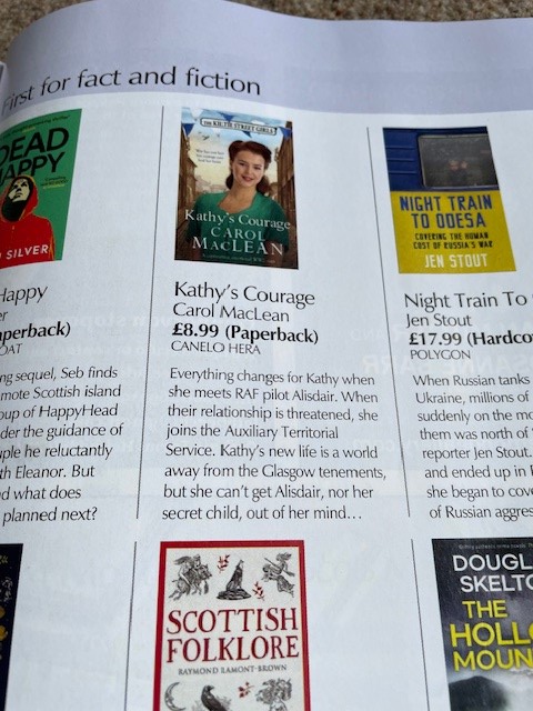 My #TuesNews is that it's only two weeks until Kathy's Courage is published and my book features in this month's Scots Magazine Bookshelf! @RNAtweets @HeraBooks #saga #ww2 #historicalromance #romancereaders geni.us/6Ahp