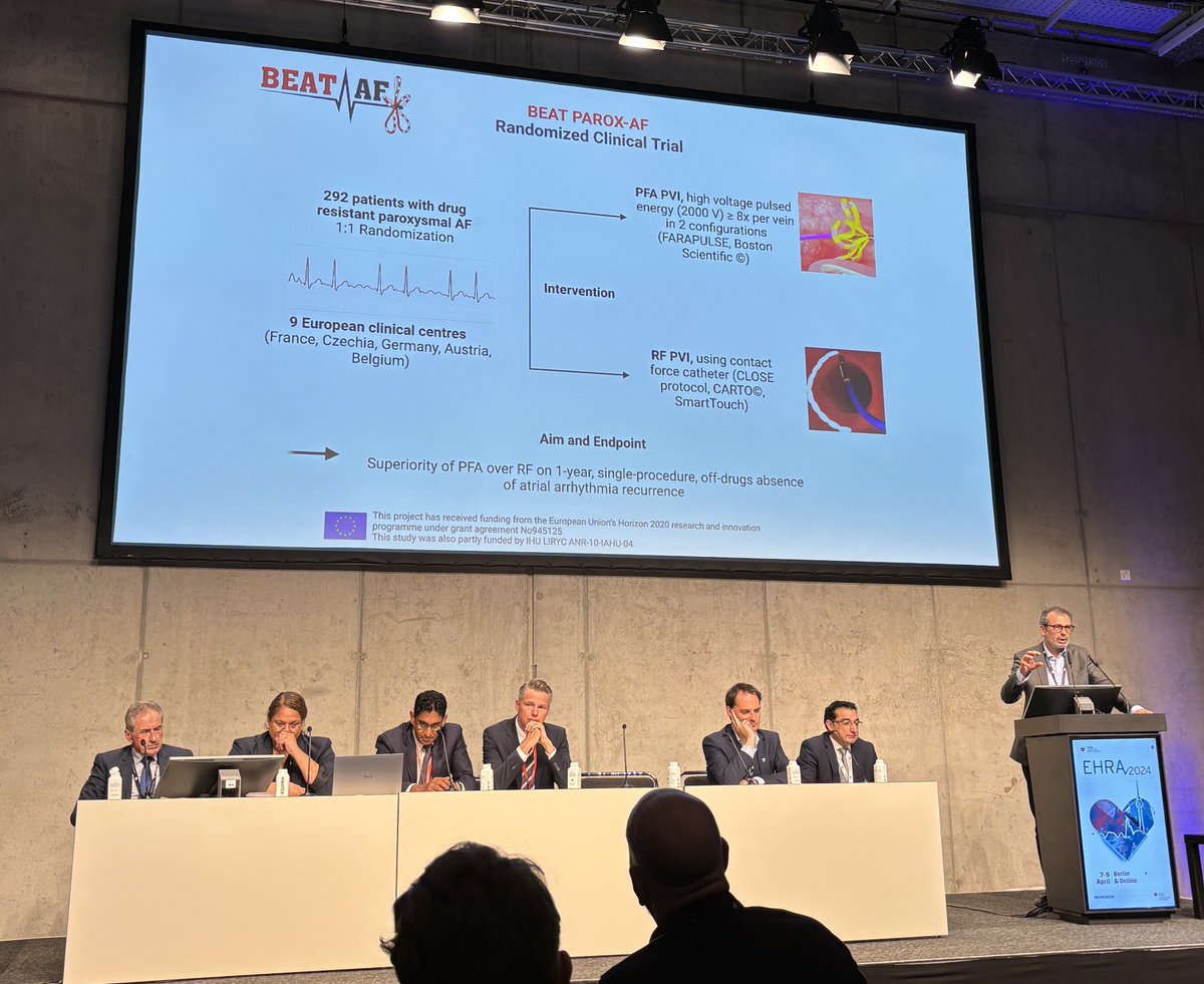 We had a great time @EHRA 2024 in #Berlin ... A highlight was Pierre Jaïs presentation of the BEAT AF design @ihu_liryc @euhorizons