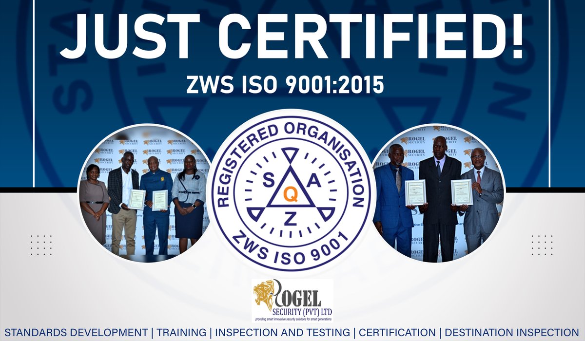 We choose to embrace quality on a #tuesday! 📷 Flashback to ROGEL SECURITY (PVT) LTD certification handover, where dedication met achievement. Here's to reaching new heights and setting bold standards!
#ChoosedayChallenge #Certification #successstories #standardsusedeverywhere