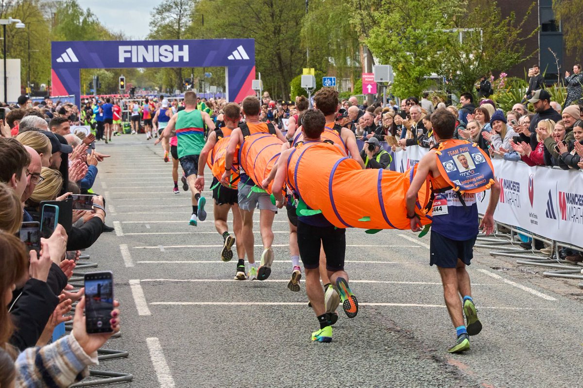 Marcus_Green86's tweet photo. Good morning! Philapillar the Caterpillar has 12 very achy legs. But it was well worth it! We've had an incredible reaction. We knew it was going to be hard but that was even more testing than we had imagined!
https://t.co/GnMaxplujD 

#teamphil
#manchestermarathon
#mnda
#mnd https://t.co/03sDXuAizu