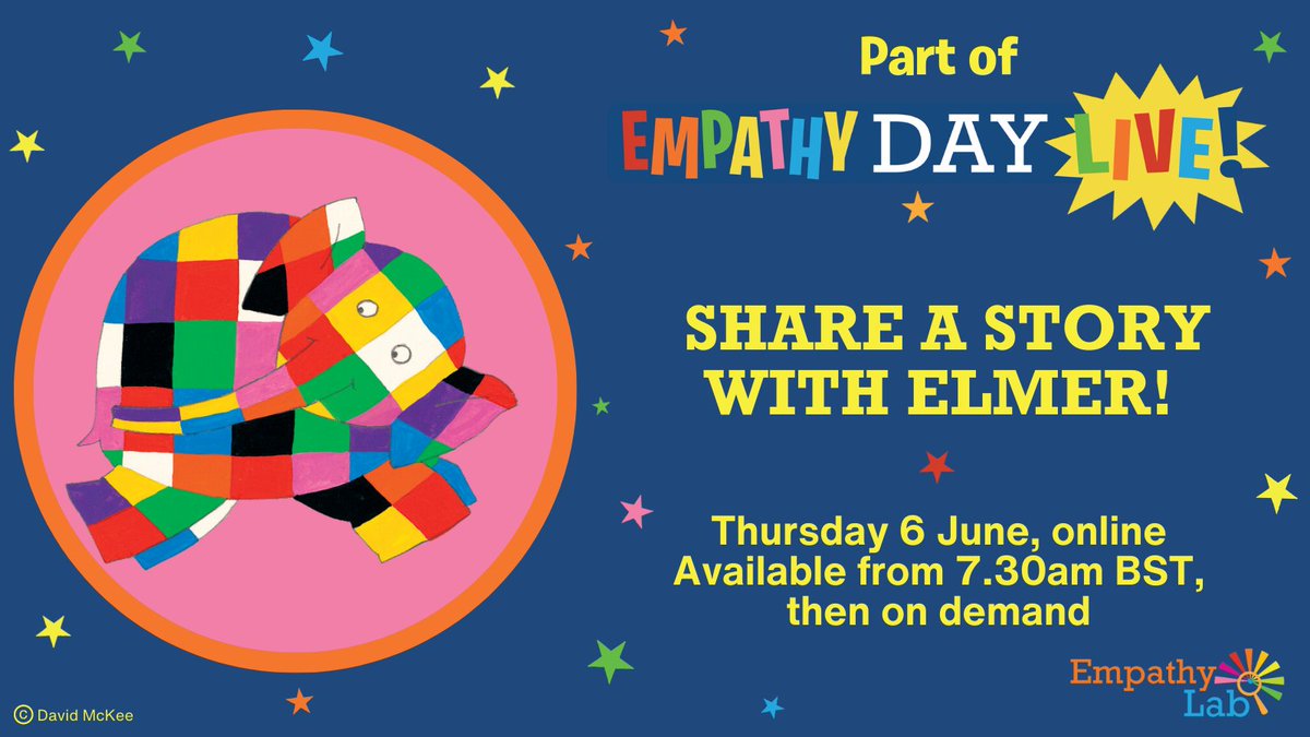 @MichaelRosenYes @KidsBloomsbury This #EmpathyDay, we'll be having some fun with everyone's favourite elephant! 🌈 2024 marks the 35th anniversary of the classic story. Watch it come to life in an EXCLUSIVE readaloud from Tall Stories Theatre Company 📖💫 @AndersenPress empathylab.uk/empathy-day