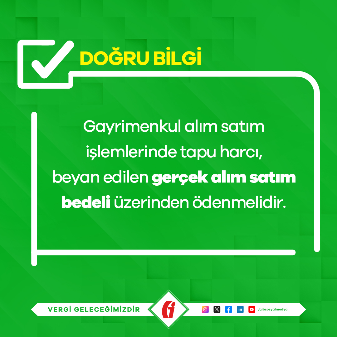 #MevzuatBilgisi✒ Tapudaki işlemden sonra, beyan edilen alım satım bedelinin gerçek durumu yansıtmadığı veya emlak vergisi değerinden daha düşük bir bedel üzerinden harç ödendiği tespit edilirse, eksik ödenen harç %25 vergi ziyaı cezası ile birlikte alıcı ve satıcıdan alınır.