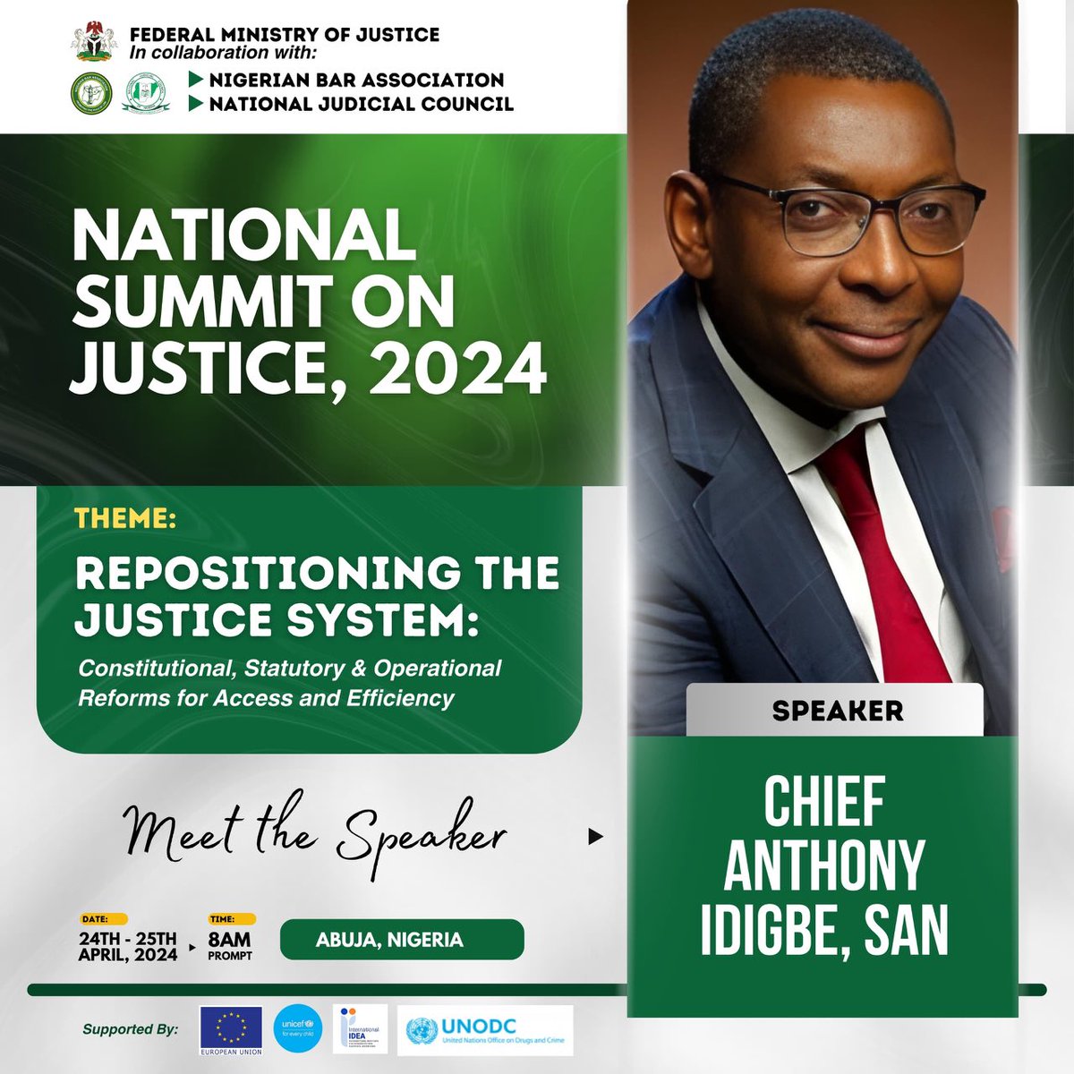 I look forward to speaking and chairing a session at the National Summit on Justice, 2024. It will be an excellent opportunity to engage on the reform agenda for the sector.