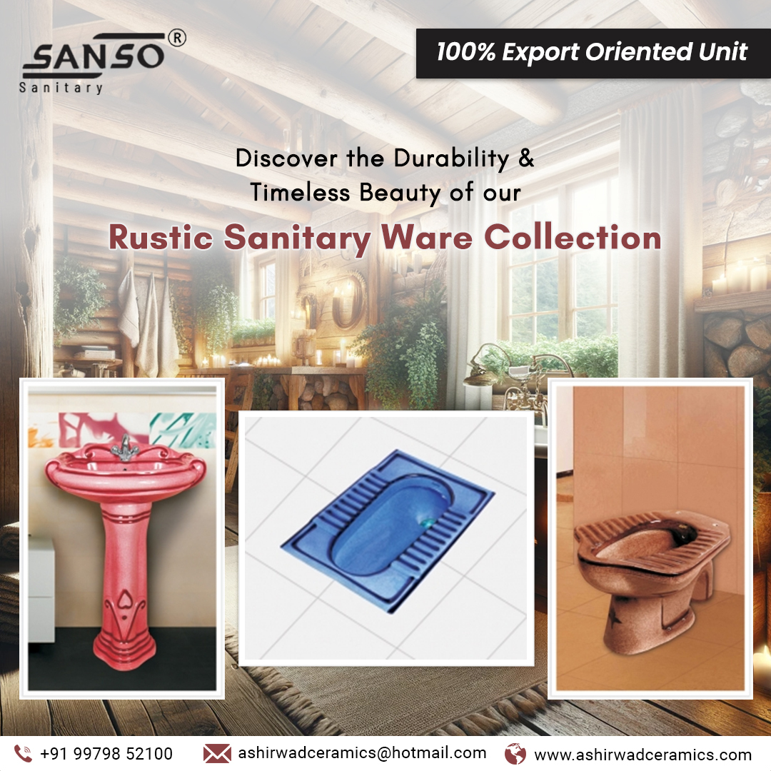 Elevate your bathroom with the timeless charm of Rustic Sanitary Ware from Ashirwad Ceramics. Explore our collection featuring #designerwashbasins, Orissa pans, & more visit- ashirwadceramics.com/rustic-sanitar… #ashirwadceramics #rusticsanitaryware #ceramicsanitaryware #designersanitaryware