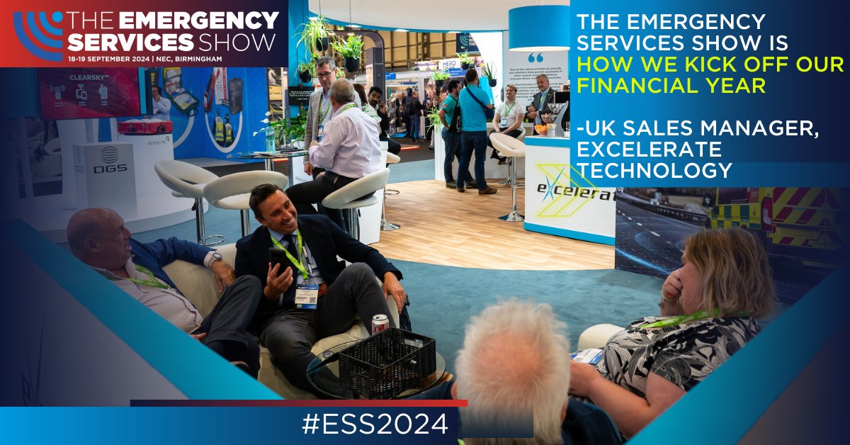 'The Emergency Services Show is how we kick off our financial year, that’s how important it is for finding new customers and catching up with existing.' — Sales Manager, Excelerate Technology Book here: hubs.ly/Q02sdL090 #ESS2024