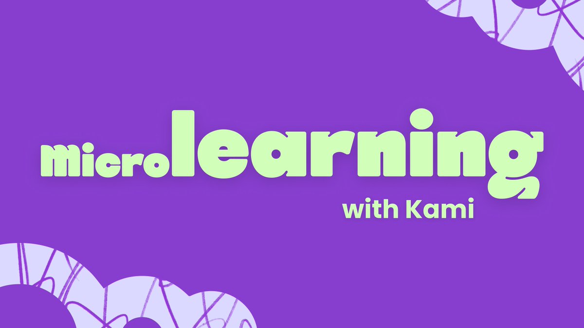 Unlock the magic of microlearning with our teacher-led video series. Transform bite-sized lessons into big learning outcomes

kami.app/Microlearning-…