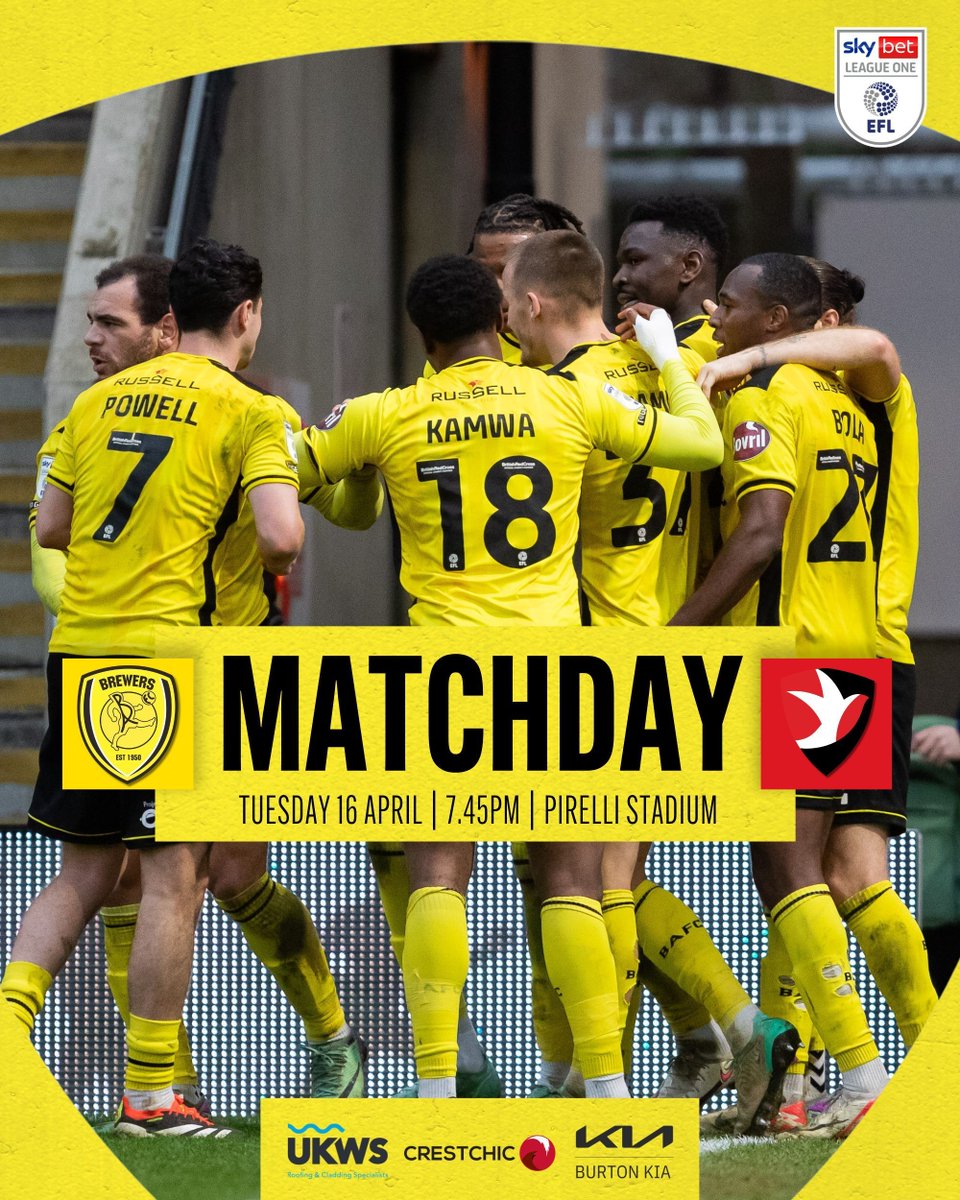 IT'S MATCHDAY 🤝 Let's be loud and proud 🗣 🆚 @CTFCofficial 🏟️ Pirelli Stadium 🕒 7.45pm 🏆 @SkyBetLeagueOne 🎟️ Available from the ticket office #BAFC