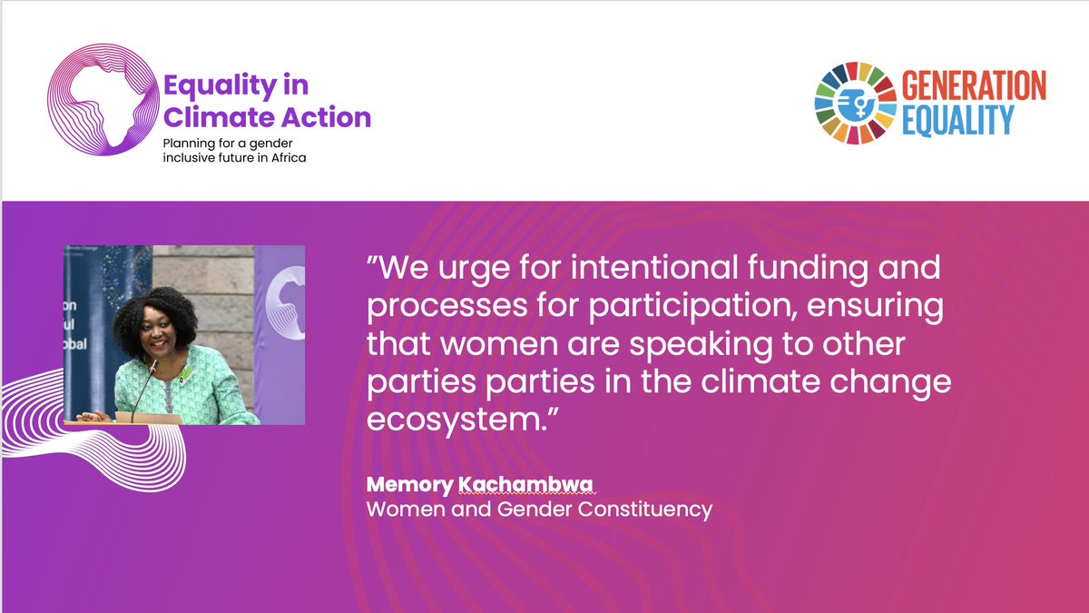 It is important that women and girls in all their diversity are rights holders and stakeholders in the climate change conversation. ~ @kachambwa #ActForEqual #GenerationEquality