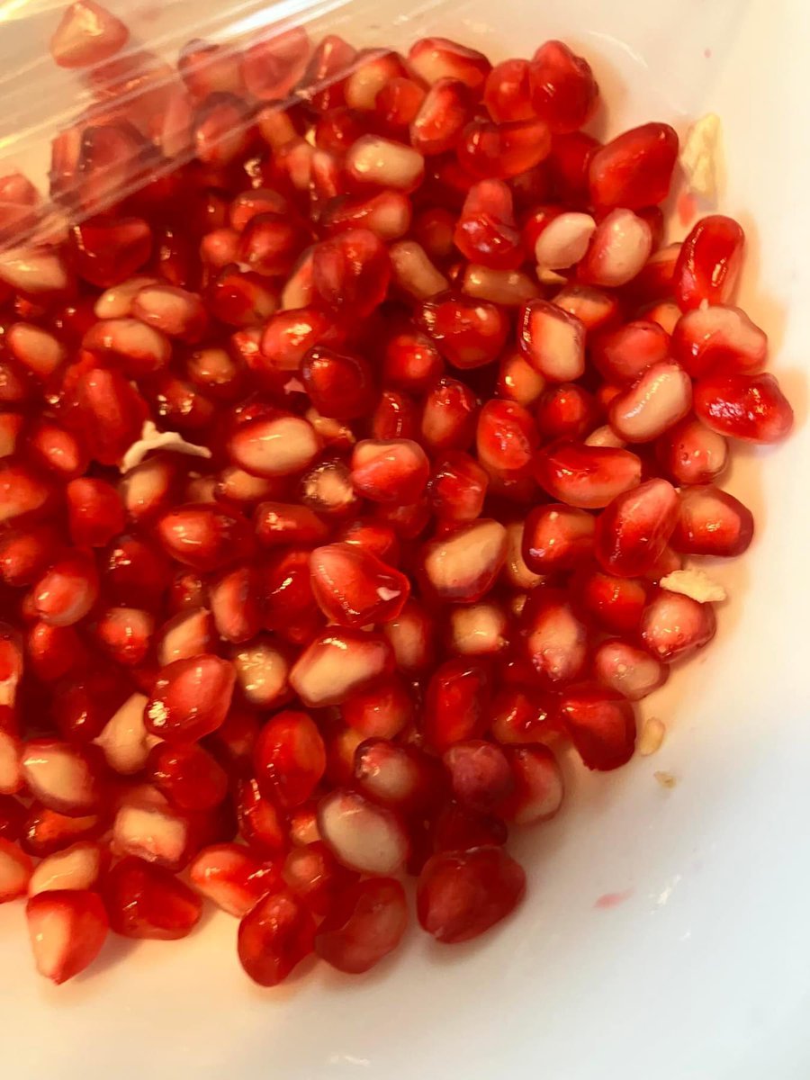 We have our first ripe pomegranate. That’s bloody near $8 at the supermarket.