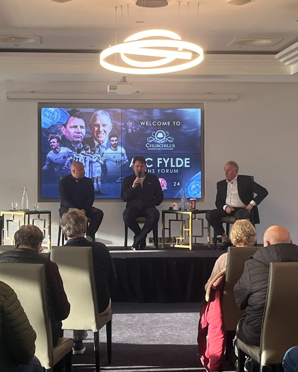 🤝 David Haythornthwaite, Chris Beech & Peter Sutton took questions from supporters at last night's annual fans forum.

#BornToBeFylde