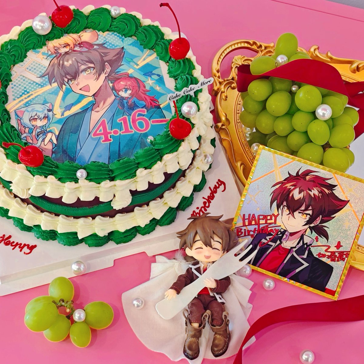 Happy birthday to Issei Hyoudou 2024!🍒🎂✨Customized a cake with Issei's pattern!💚
#兵藤一誠誕生祭
#haremking #HighSchoolDxD