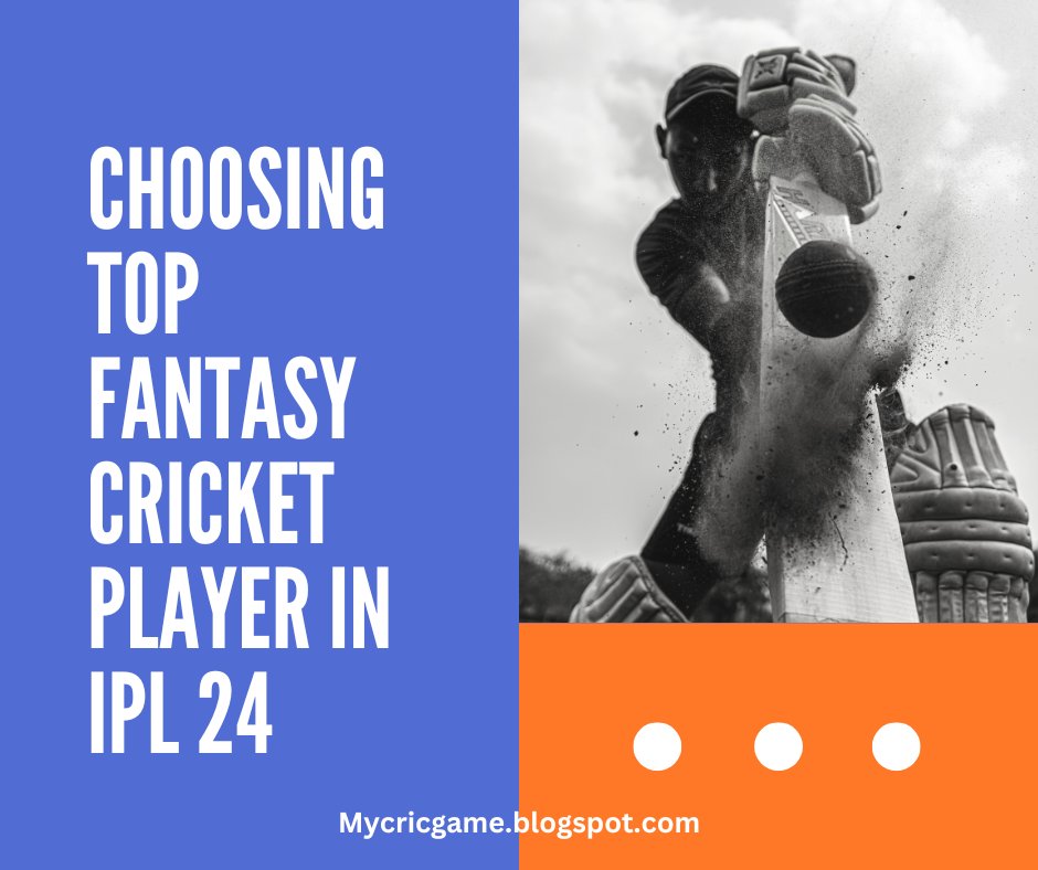 How to choose  the top fantasy player in ipl24. mycricgame.blogspot.com/2024/04/how-to… 
#FantasyCricket #IPL24 #fantasyplayer #DreamTeam #my11circle