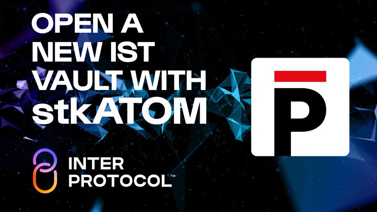 Using @pStakeFinance's stkATOM to open a vault, creators can mint IST without missing out on staking rewards. Leverage your ATOM to its fullest potential. Retain those staking rewards, mint your IST, then take that IST and do more. More LSTFi, more DeFi. More opportunities.