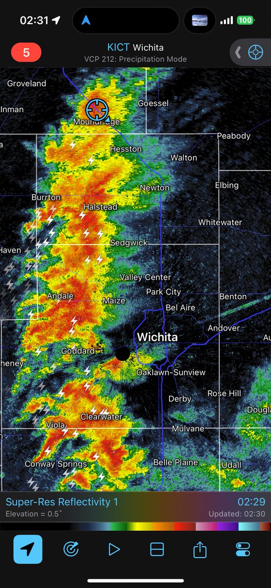 Well, hello there storms. I’m punching through this line to get back home. I’ll let y’all know how it goes. @KAKEnews