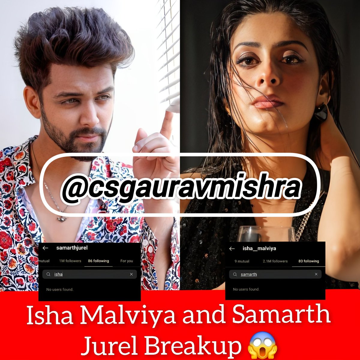 🚨 #IshaMalviya & #SamarthJurel Both Unfollowed Each Other on #Instagram & Have Done Breakup! 😱 Like & Follow- @CSGauravMishra Comment- Your views? #BiggBoss #BiggBoss17 #BB17