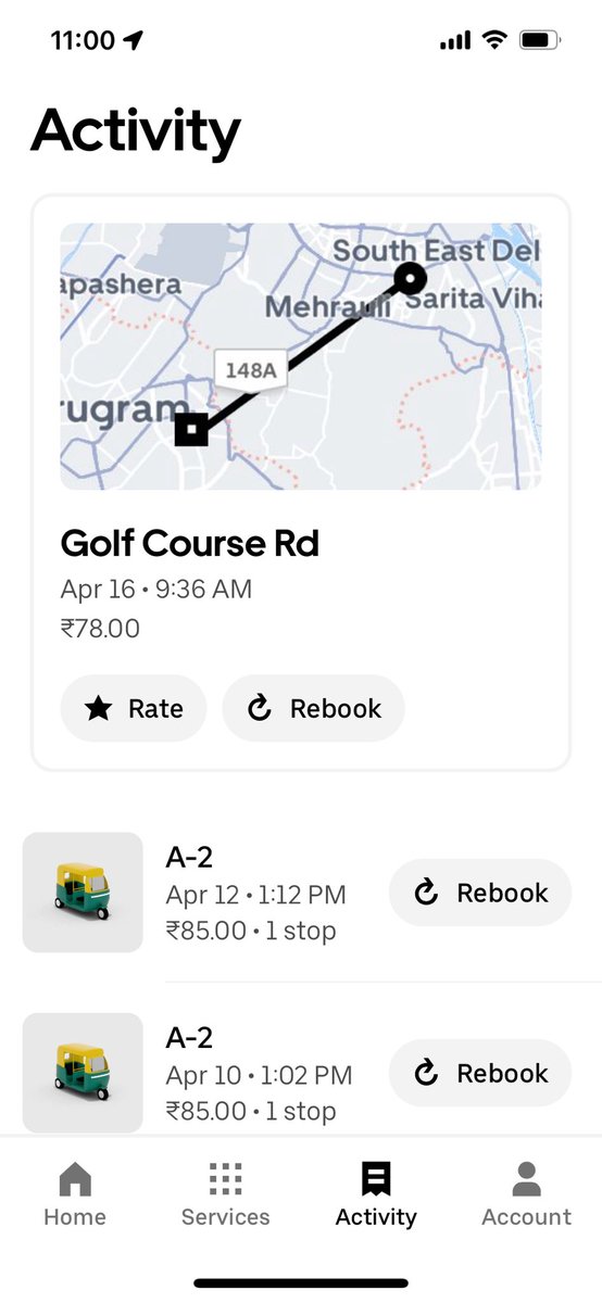 kritiakansha's tweet photo. @Uber_India Over charged for  ride. Highly unprofessional 
@UberIN_Support https://t.co/gAW5xHOJJf