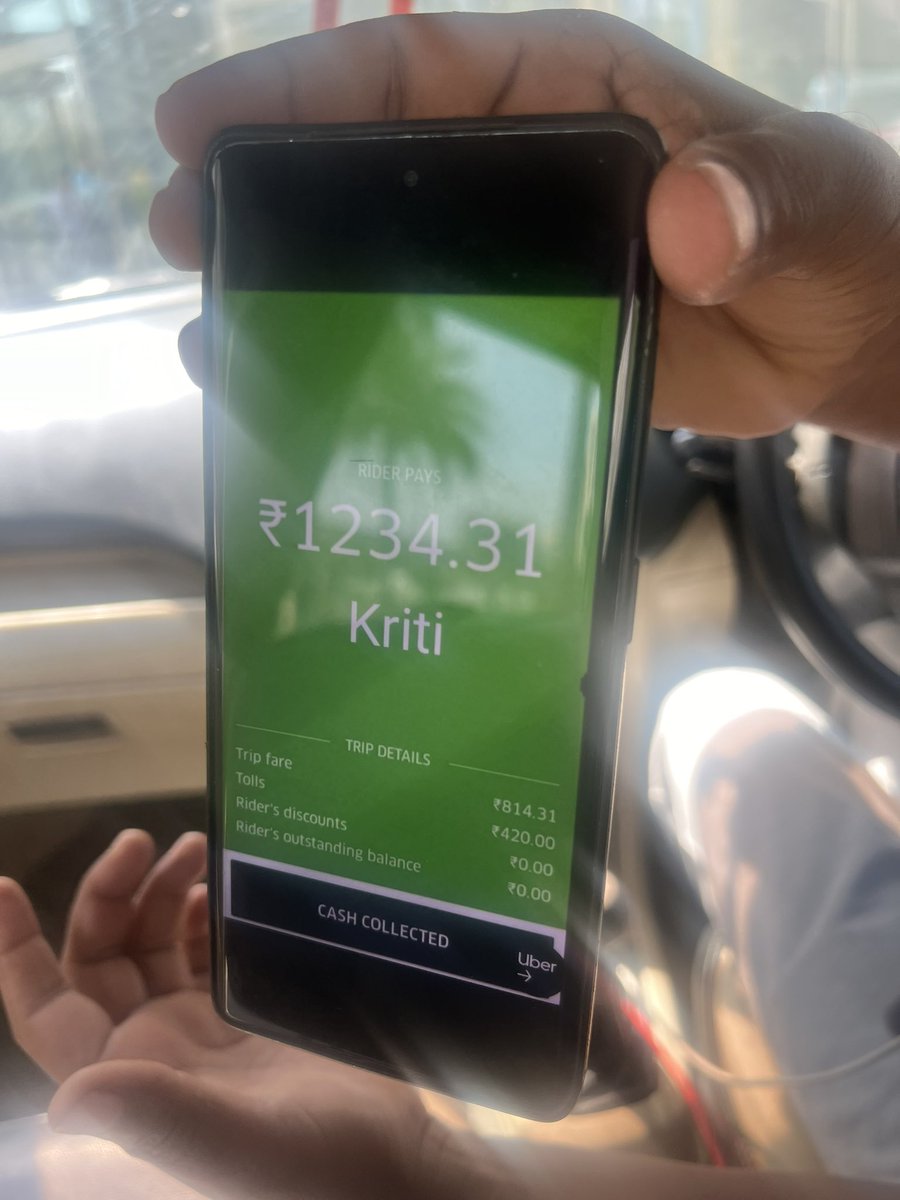 kritiakansha's tweet photo. @Uber_India Over charged for  ride. Highly unprofessional 
@UberIN_Support https://t.co/gAW5xHOJJf