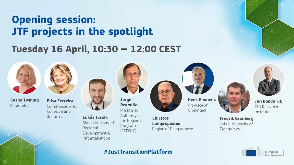 The #JustTransitionPlatform Conference starts today! Join us for the opening session with Commissioners @ElisaFerreiraEC and @KadriSimson where we will shine a spotlight on 🇪🇺 JTF projects and celebrate #justtransition achievements. 👏
🖥️Tune in at 10:30! app.swapcard.com/event/9th-just…