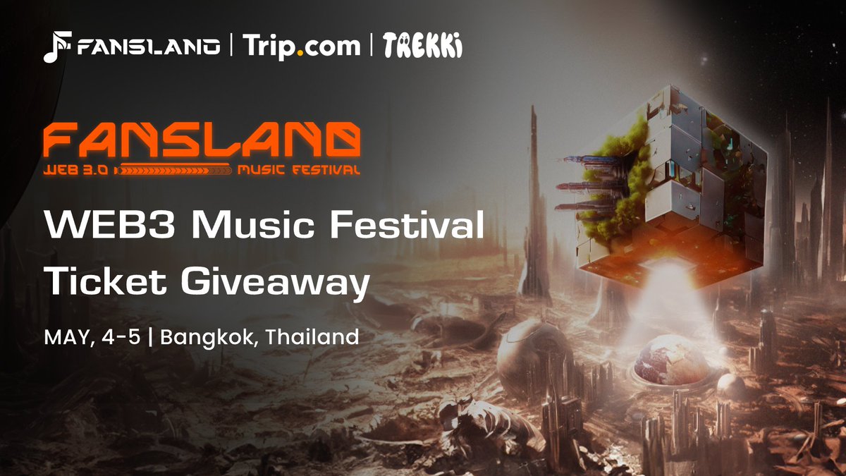 Win tickets to Bangkok's WEB3.0 Fansland Fest! 8 winners, exciting line-ups! Enter to win: 1.Follow @Trip, @TrekkiNFT & @fansland_io 2.Like+Comment+RT Winners will be announced in a comment on Apr 26. Learn more at trip.com/t/fansland-x