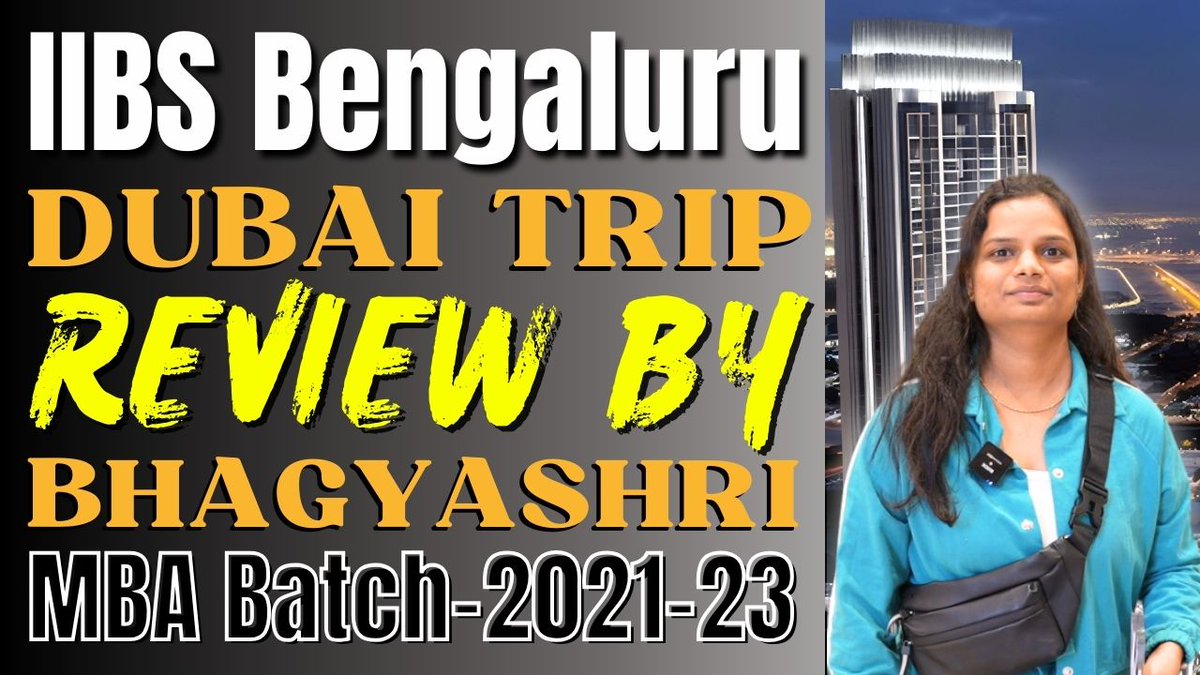 #IIBS Bangalore International Trip to #Dubai Review By Bhagyashri (MBA Batch 2021-23) | UAE youtu.be/v1Ta2LbYi9Y

#Trip #Dubai #Review #internationaltrip #dubaitrip #youtubevideos #burjkhalifa  #iibs #mba #pgdm #studentlife #students #dubailife  #trending #GlobalExposure