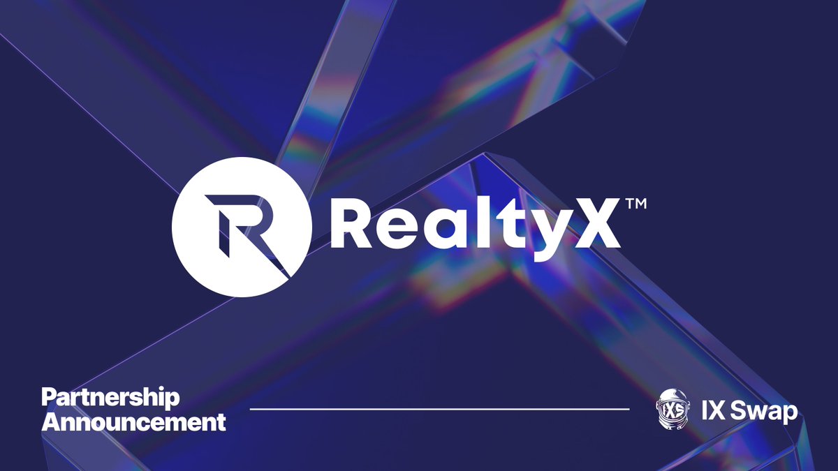 We're thrilled to announce a groundbreaking partnership between IX Swap, the Uniswap of RWAs, and RealtyX, a pioneering force in real estate tokenization.

At the core of this collaboration is our shared vision: democratize access to real estate investments while addressing…