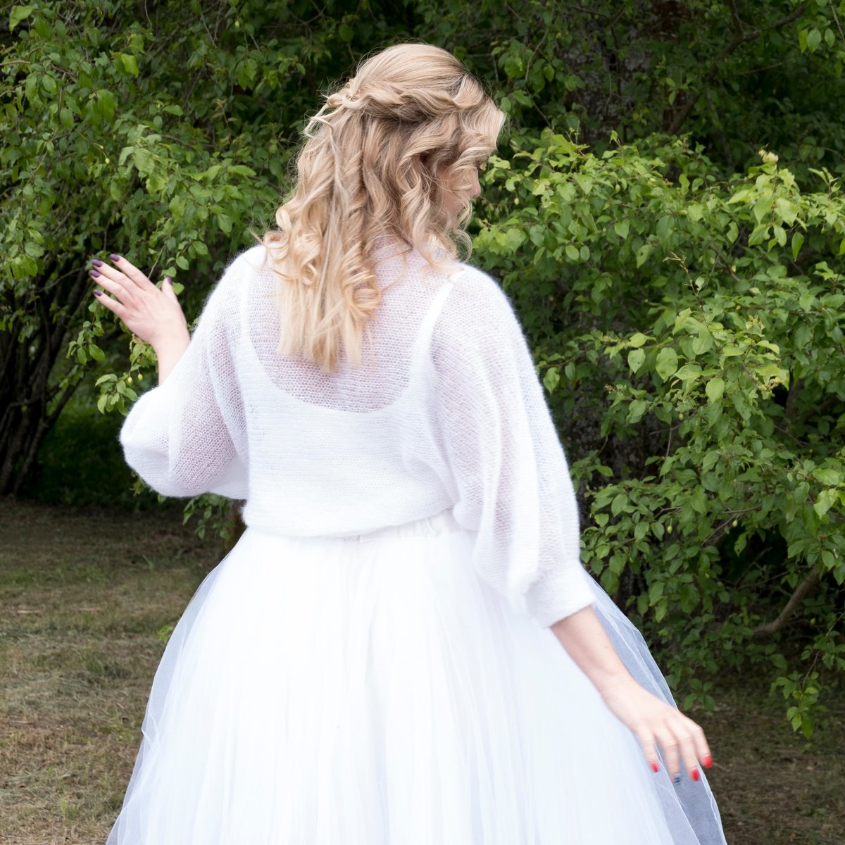 #White #Bolero #BridalBolero #Knit #jacket #mohair #silk #Wedding #shrug #handmade #sweater #Bridal #CoverUp #Weddingjacket #Bridalwrap etsy.me/3O32u00