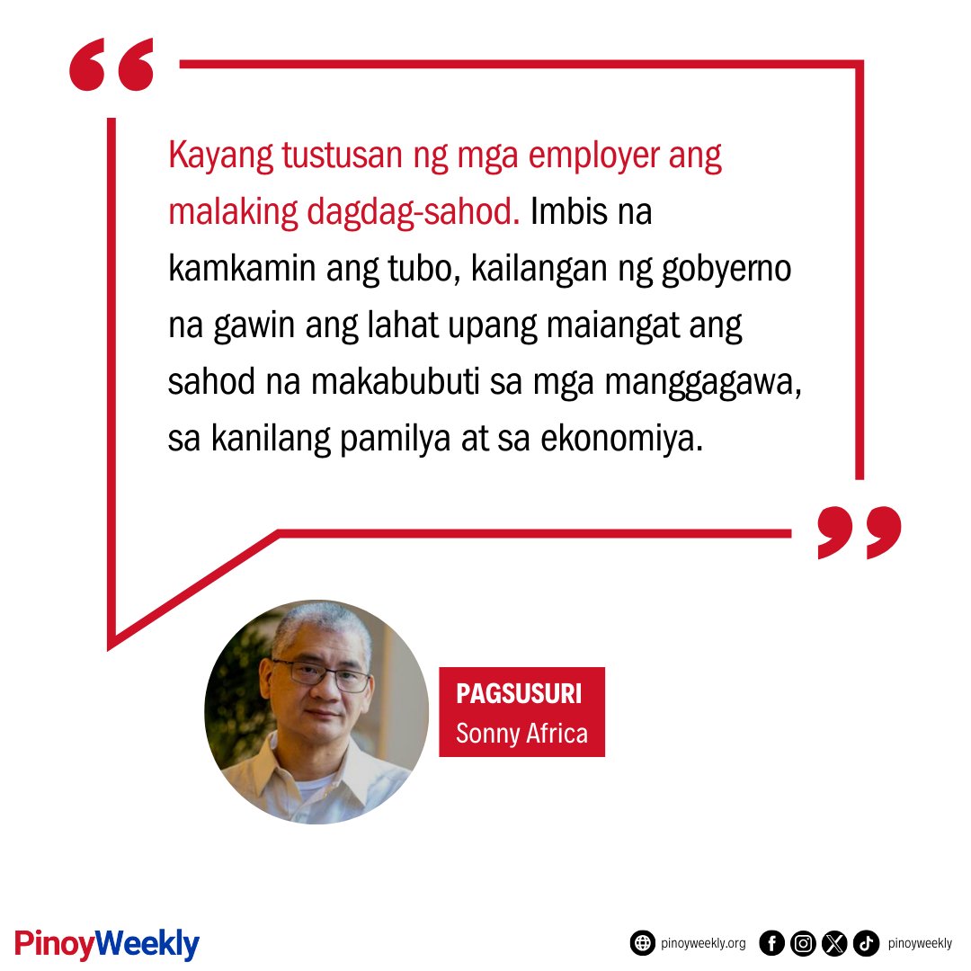 Sa pagdinig ng mga panukalang batas para sa dagdag-sahod, tila mga propetang sabay-sabay na pumalahaw sa napipintong apokalipsis ang mga business group, ekonomista ng pamahalaan at ilang akademiko. Basahin ang kolum ng Sonny Africa: tinyurl.com/3wm29h95 🔗