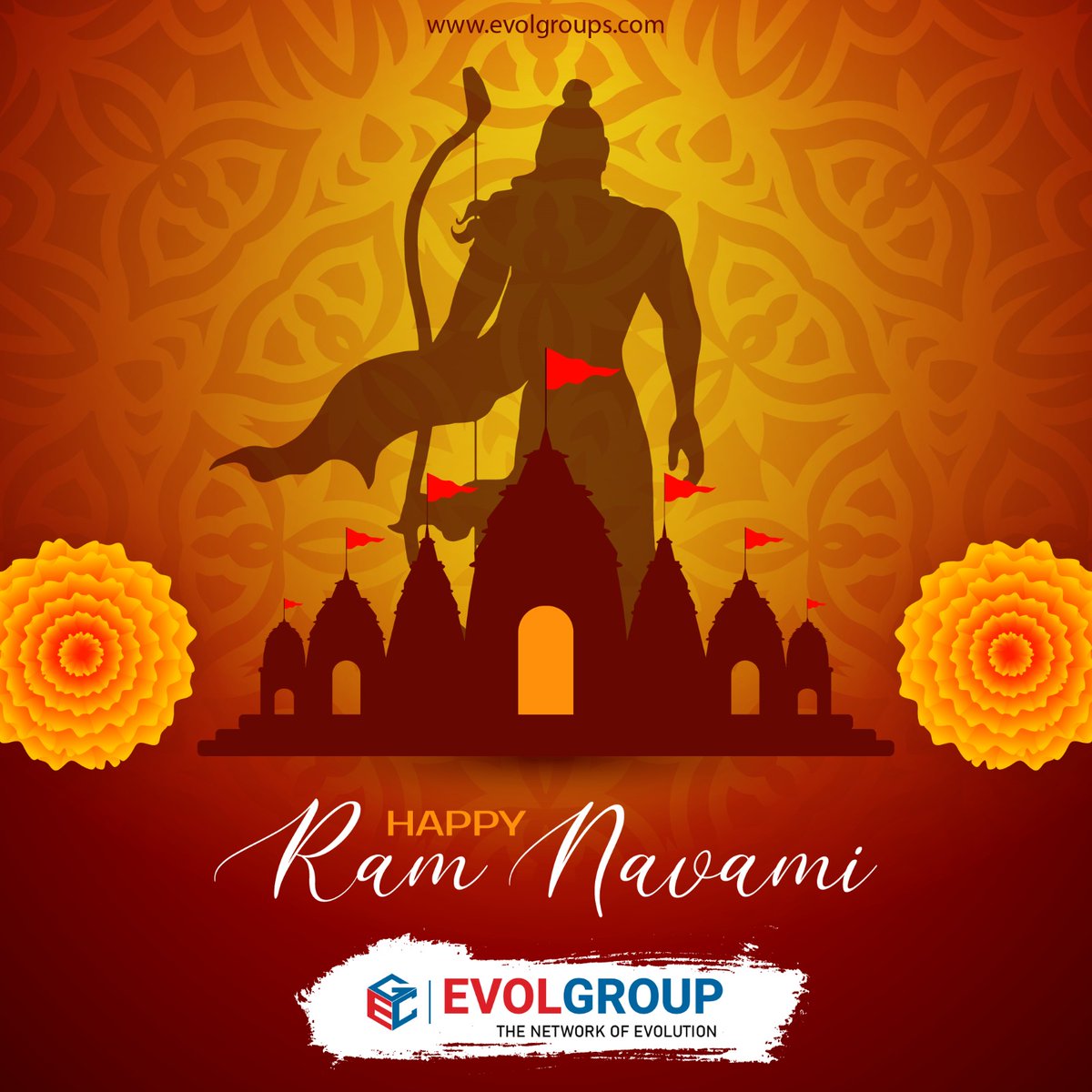 Evolgroup1's tweet photo. Celebrating the birth of Lord Rama, a symbol of courage, righteousness, and devotion. Happy Shri Ram Navmi! 🏹🔱🚩
.
.
#HappyShriRamNavmi #ShriRamNavmi #HappyRamNavmi #EVOLGROUP #Ramayana 🚩📿 https://t.co/ieFTJlIE4q