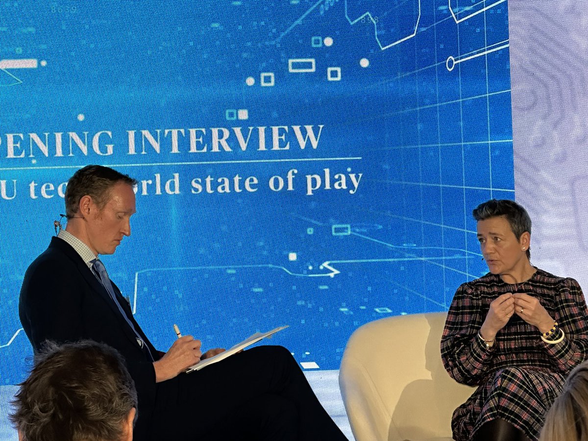 EVP <a href="/vestager/">Margrethe Vestager</a> hopes that the focus of the next European Commission will be on enforcement. 

If gaps exist, they should be assessed after the rules have had time to root. 

<a href="/POLITICOEurope/">POLITICOEurope</a> #PoliticoTechAISummit