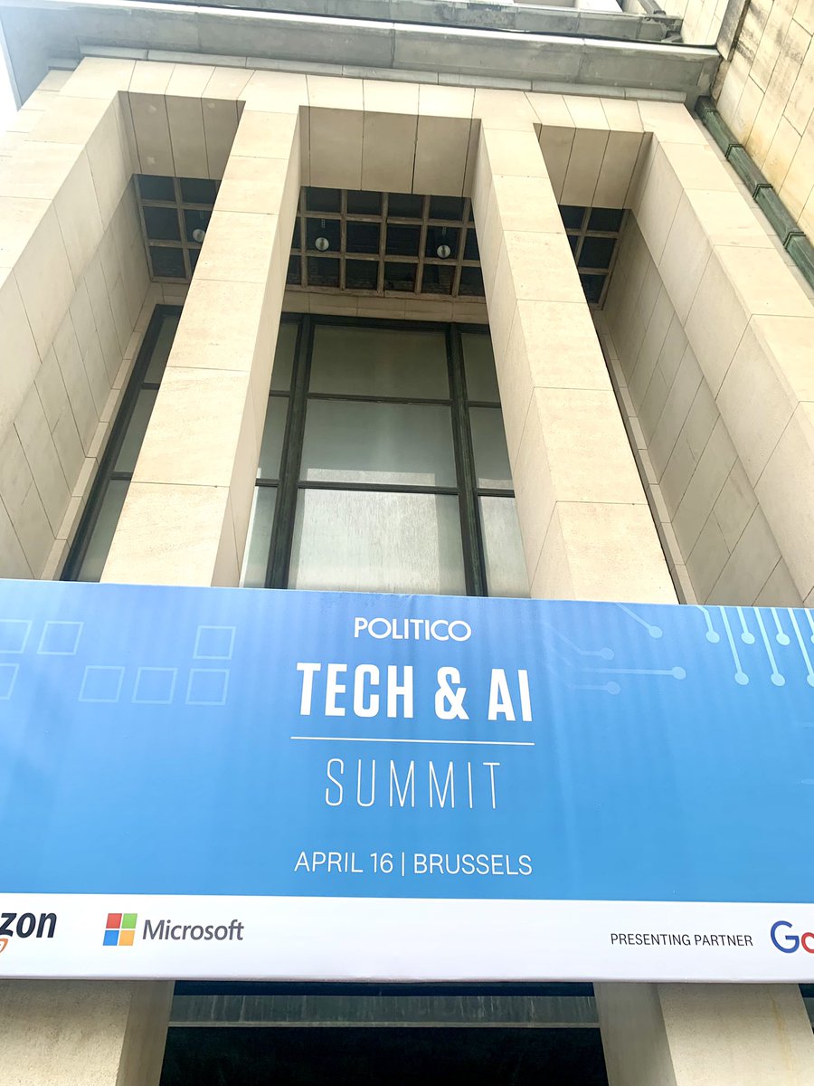 Interesting day ahead at the #POLITICOtechAI summit! Who else is here, let’s meet up!