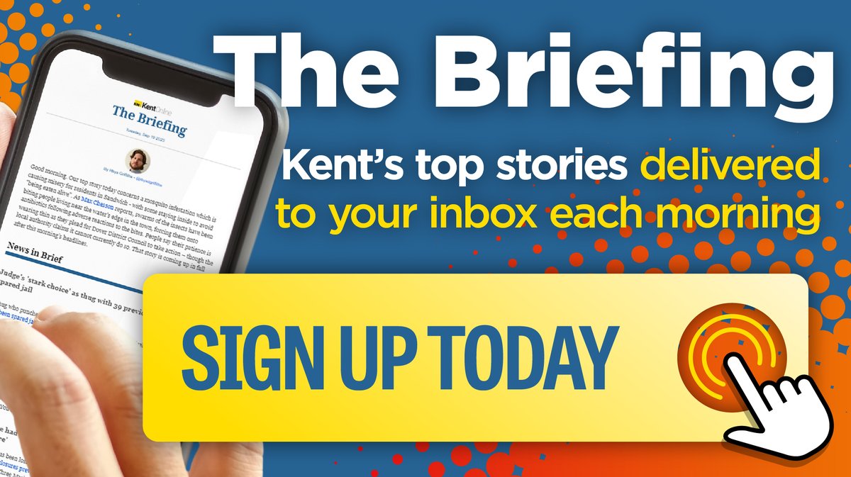 In The Briefing this morning: 🎢Calls to pull the plug on 'Dartford Disneyland' 🔥Would-be arsonist tried to set police station on fire 🤘Rock bar to restore street to 'former glory' Sign up here: kentonline.co.uk/newsletters/