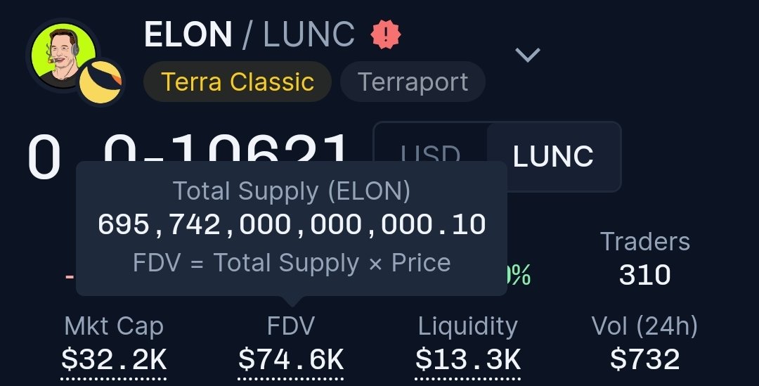 Today Burn 15B $ELON
✅️  0,3% Trading Fee = $500 volumes = 9B $ELON Trading Fee
✅️ NEW 1% TAX = 6B $ELON 
✅️ Total Burn = 4.258T ($461)
✅️ Total Supply = 695.742.000.000.000 $ELON
More trade - More Burn🔥
#ElonArmy #memetoken #burn #lunc #LuncArmy