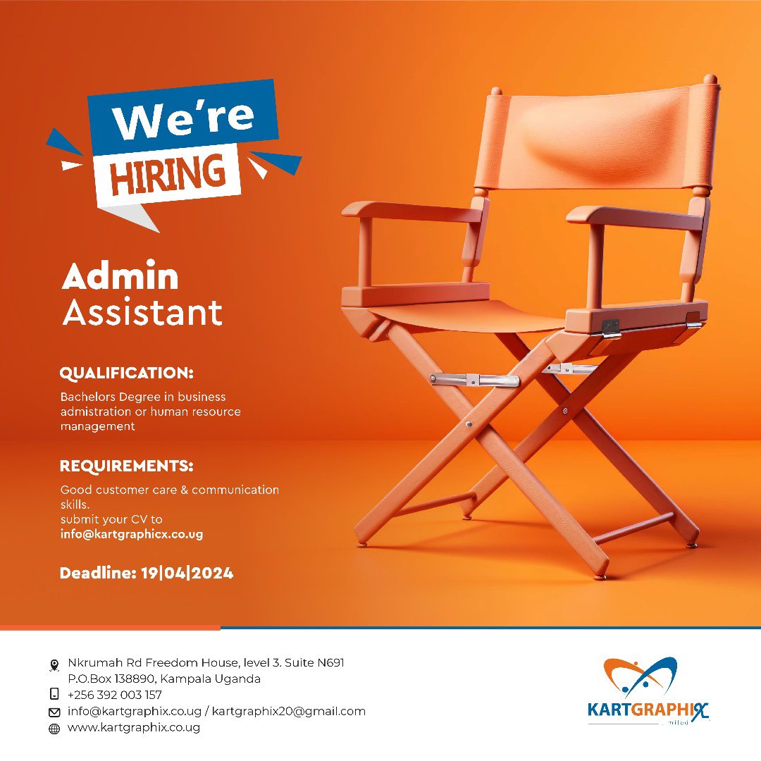 kartgraphixltd's tweet photo. Join our dynamic team! 🚀

We're on the lookout for a passionate administrative assistant to elevate our brand. 

Ready to make an impact? Apply now! #Hiring #AdministrativeAssistant #JoinOurTeam https://t.co/RH8Eqa0p5Y