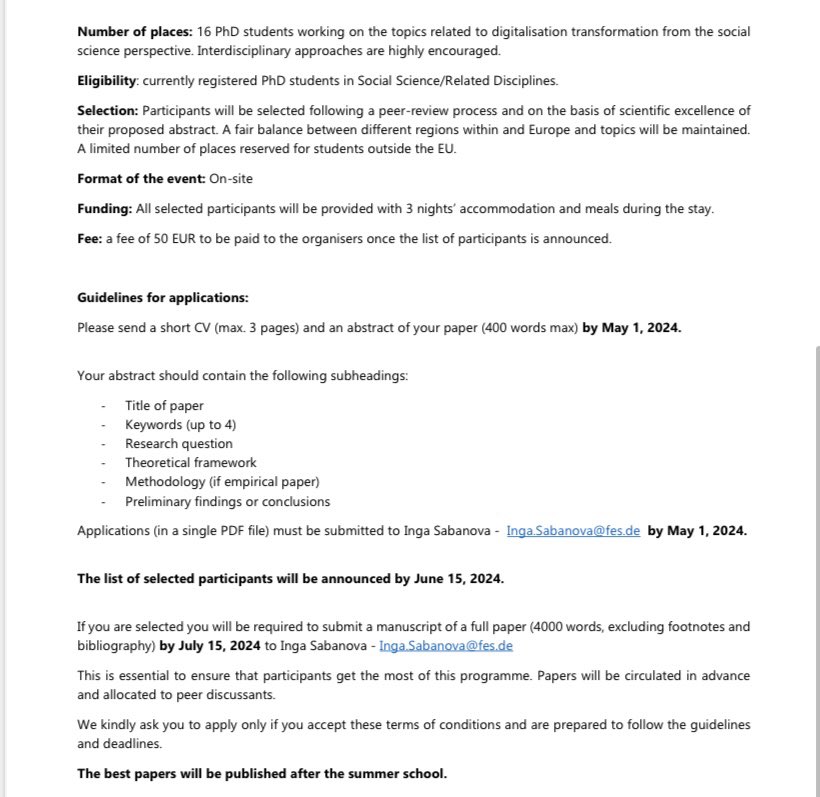 📣CFP PhD summer school in gender, AI and inclusive work: AI/automation and gender inequality, women in the platform economy, masculinist algorithmic bias, and more ✊🏼 Berlin Sept 2024 @FES_FoW Apply: futureofwork.fes.de/our-projects/p…