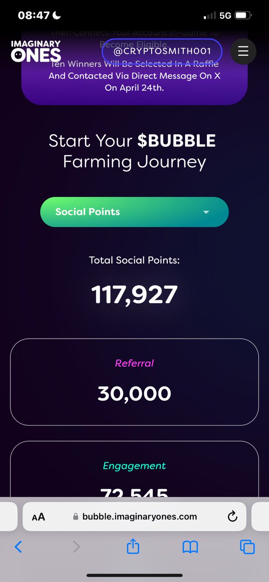 cryptosmith001's tweet image. &amp;lt;ATTACH YOUR CURRENT SOCIAL SCORE&amp;gt;

$BUBBLE