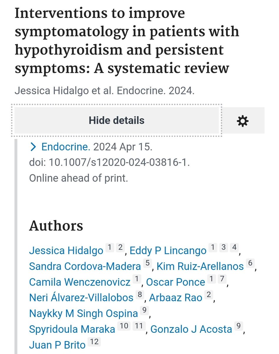 Out of the oven! Some persistent hypothyroidism symptoms, particularly fatigue, could improve with ginger and thyroidectomy. However, the evidence is weak. Source: link.springer.com/article/10.100… #Ilooklikeasurgeon #futureendocrinesurgeron @SDreamMD @Jasosamd @Carmensolcar @minervies