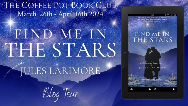 Welcome to the final day of our blog tour for ༻*·Find Me in the Stars·*༺ by Jules Larimore! Check out our last stops, with bright spotlights, enticing excerpts & an intriguing guest post! thecoffeepotbookclub.blogspot.com/2024/02/blog-t… #HistoricalFiction #RenaissanceFiction #BlogTour @jules_larimore